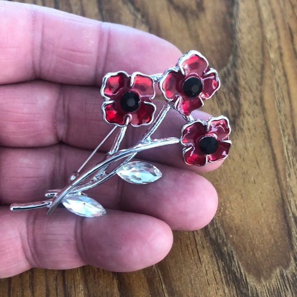 BEAUTIFUL ROSE AND DIAMOND BROOCH - Picture 11 of 16